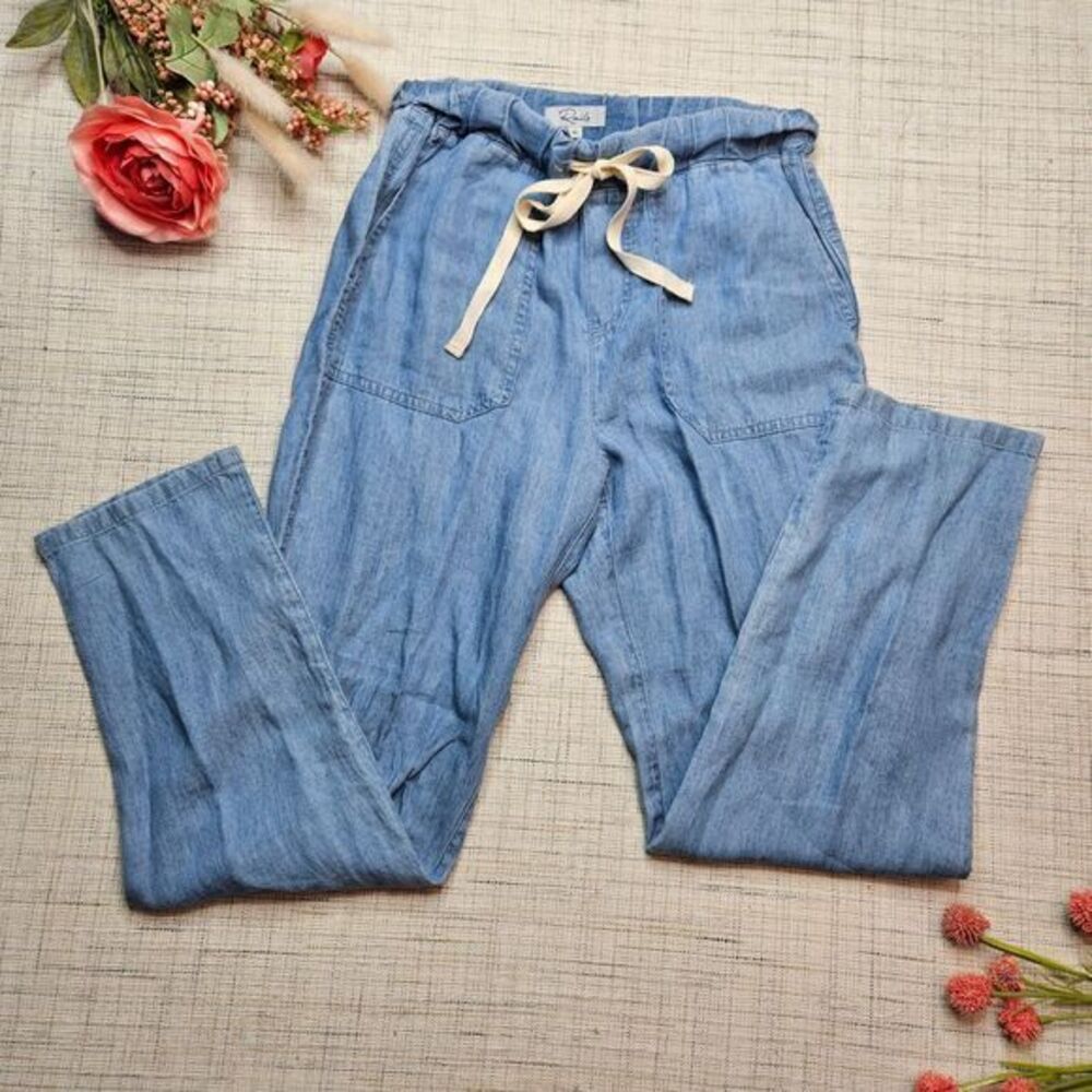 Rails Graham Chambray Drawstring Pants Casual Medium Vintage‎ Lounge XS